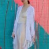 Feng Sway Exclusive Witchy White Burnout Velvet Robe