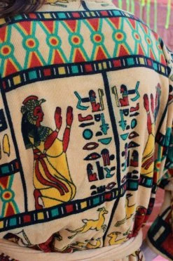 LOUNGE WEAR Vintage Egyptian Hieroglyphic Robe