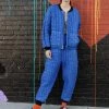 Vintage Cobalt Quilted Set JUMPSUITS + SETS