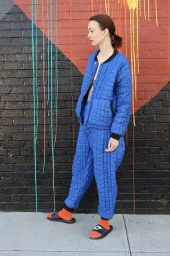 Vintage Cobalt Quilted Set JUMPSUITS + SETS