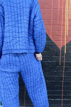 Vintage Cobalt Quilted Set JUMPSUITS + SETS