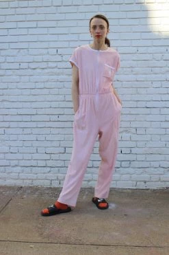 Vintage Pink Terry Cloth Jumpsuit LOUNGE WEAR