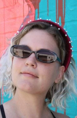 FENG SWAY Red Pearl Velvet Renaissance Style Headband HAIR ACCESSORIES