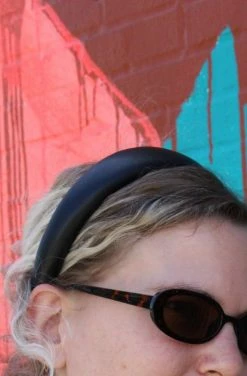 Feng Sway HAIR ACCESSORIES Leather Look Oversized Headband