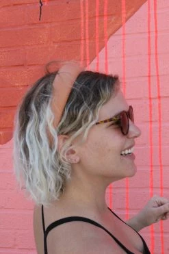 Feng Sway HAIR ACCESSORIES Leather Look Oversized Headband