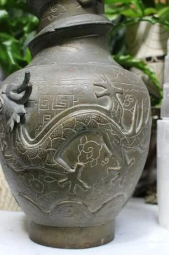 BUD VASES Antique Dragon Vase