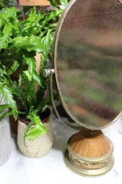 ALL HOME DECOR + ODDITIES Antique Vanity Makeup Mirror