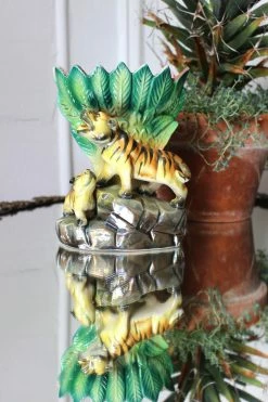 Vintage BUD VASES 1920s Tiger Vase