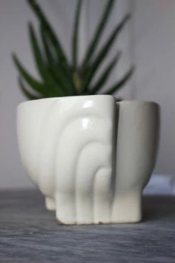 Vintage Art Deco Stoneware Pot 4-5