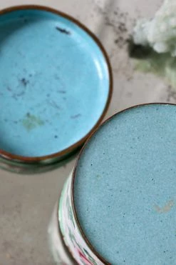 Antique Cloisonne Floral Enamel Jar ALL RITUAL