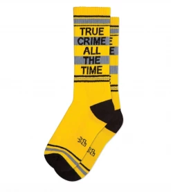 Feng Sway TRUE CRIME ALL THE TIME Statment Socks