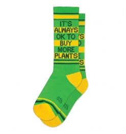 Feng Sway IT'S OK TO BUY MORE PLANTS Statment Socks