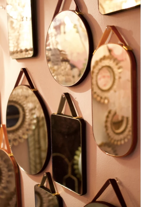 Feng Sway ALL HOME DECOR + ODDITIES Petite Velvet Hanging Mirrors 6 Feng Sway ALL HOME DECOR + ODDITIES Petite Velvet Hanging Mirrors