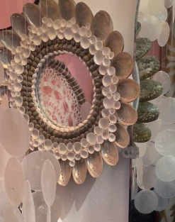 Vintage ALL HOME DECOR + ODDITIES 70s Abalone Seashell Mirror