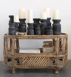 Vintage 70s Oval Bamboo & Glass Table W/ Shelf ALL HOME DECOR + ODDITIES 9 Vintage 70s Oval Bamboo & Glass Table W/ Shelf ALL HOME DECOR + ODDITIES