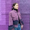 OUTERWEAR Purple Passion Faux Fur Denim Jacket By WE DO GOOD FUN 2 OUTERWEAR Purple Passion Faux Fur Denim Jacket By WE DO GOOD FUN