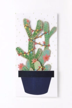 DEAR ALCHEMY CARDS Holiday Cactus Tree Pop Up Greeting Card