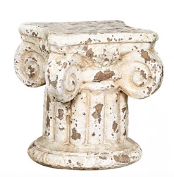 FENG SWAY Distressed Ionic Column Plant Pedestal ALL GARDEN