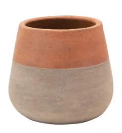 Feng Sway Two-Tone Terra Cotta Teardrop Planter ALL POTTERY