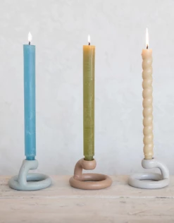 Feng Sway Pastel Snake Candle Holders