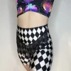 WE DO GOOD FUN OUTERWEAR Harlequin Fringe Shorts By MESS QUEEN