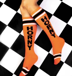 Feng Sway HORNY Statement Knee Socks