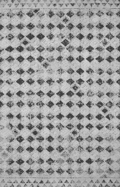 Feng Sway Exclusive Faded Harlequin French Rug ~ 5'0" X 7'6"