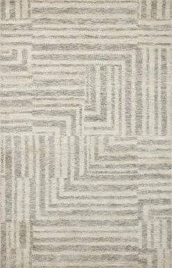 Feng Sway Exclusive Naturalist Geometric Oatmeal Rug ~ 5'0" X 7'6" ALL HOME DECOR + ODDITIES