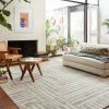 Feng Sway Exclusive Naturalist Geometric Oatmeal Rug ~ 5'0" X 7'6" ALL HOME DECOR + ODDITIES