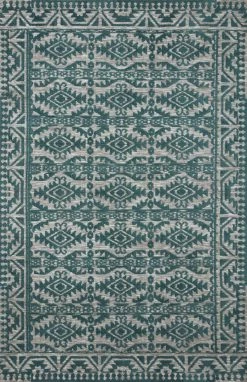 Feng Sway Exclusive All Eyes In Morocco Teal Area Rug ~ 5'0" X 7'6"
