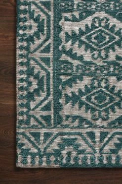 Feng Sway Exclusive All Eyes In Morocco Teal Area Rug ~ 5'0