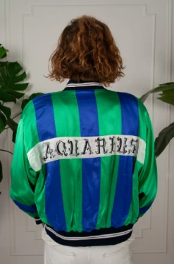 Feng Sway Age Of Aquarius Embroidered Bomber Jacket Laurel By Escada