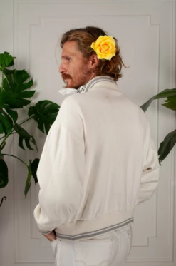 Vintage Rockabilly Big Bad Devil Silk Satin Bomber OUTERWEAR