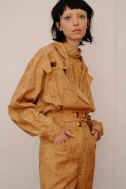 Feng Sway JUMPSUITS + SETS Cork Print Silk Suit