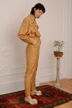 Feng Sway JUMPSUITS + SETS Cork Print Silk Suit