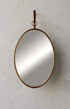 Feng Sway Exclusive Gold Oval Hanging Mirror