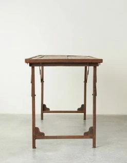 Vintage Wood + Metal Folding Table