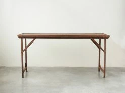Vintage Wood + Metal Folding Table