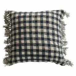 Feng Sway Exclusive Gingham Cotton Slub Floor Pillow