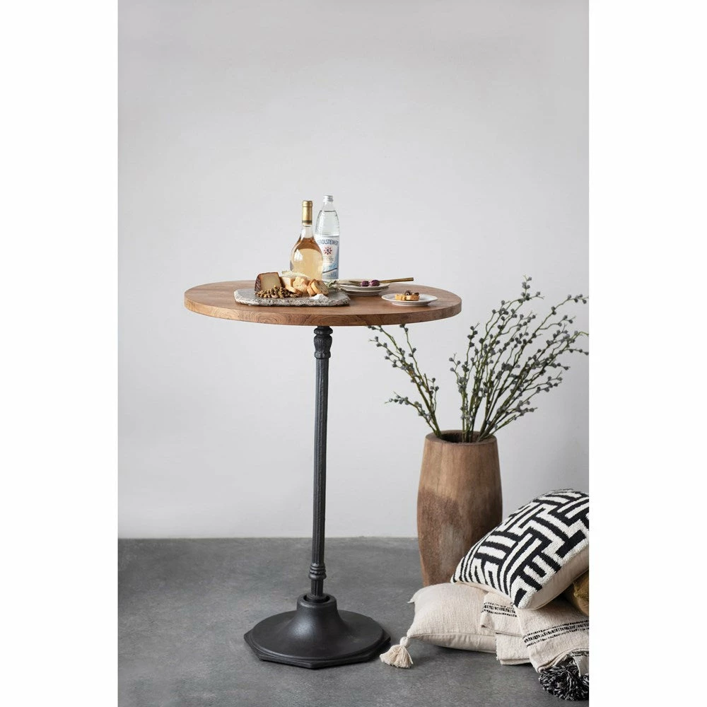 Feng Sway Exclusive ALL HOME DECOR + ODDITIES Cast Iron + Teakwood Bistro Bar Table 3 Feng Sway Exclusive ALL HOME DECOR + ODDITIES Cast Iron + Teakwood Bistro Bar Table