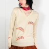 Vintage 50s Dolphin Embroidery Sweater OUTERWEAR
