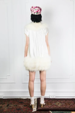 Vintage LOUNGE WEAR Ostrich Feather Lingerie Vest