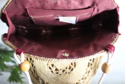 Vintage BAGS + WALLETS Woven Arch Straw Bag