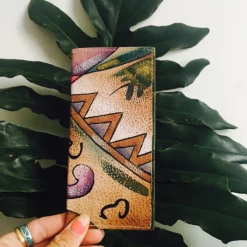 Feng Sway 80s Sam Sam Abstract Painted Leather Wallet