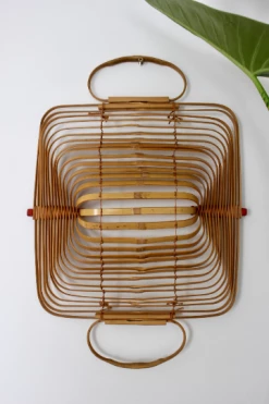 Vintage BAGS + WALLETS 40s Accordion Bamboo Purse