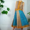 Vintage Quilted Folk Set, Skirt And Vest TOPS