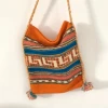 Vintage Greek Motif Travel Crossbody Tote