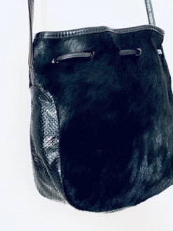 Vintage Carlos Falchi Pony Hair And Leather Purse BAGS + WALLETS