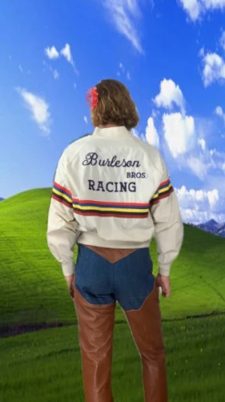 Vintage Howdy Cowboy Leather Chap Jeans