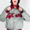 FENG SWAY TOPS Lakers Quilted Bomber